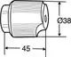 Handrad für Thermostat-Ventilunterteil, im technischen Design mit Ø38 mm und 45 mm Länge. Hergestellt von IMI Hydronic Engineering, zur Regelung von Heizsystemen.